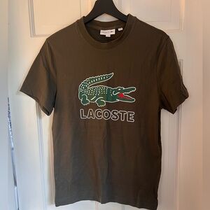 Men’s Lacoste shirt large logo Size Small